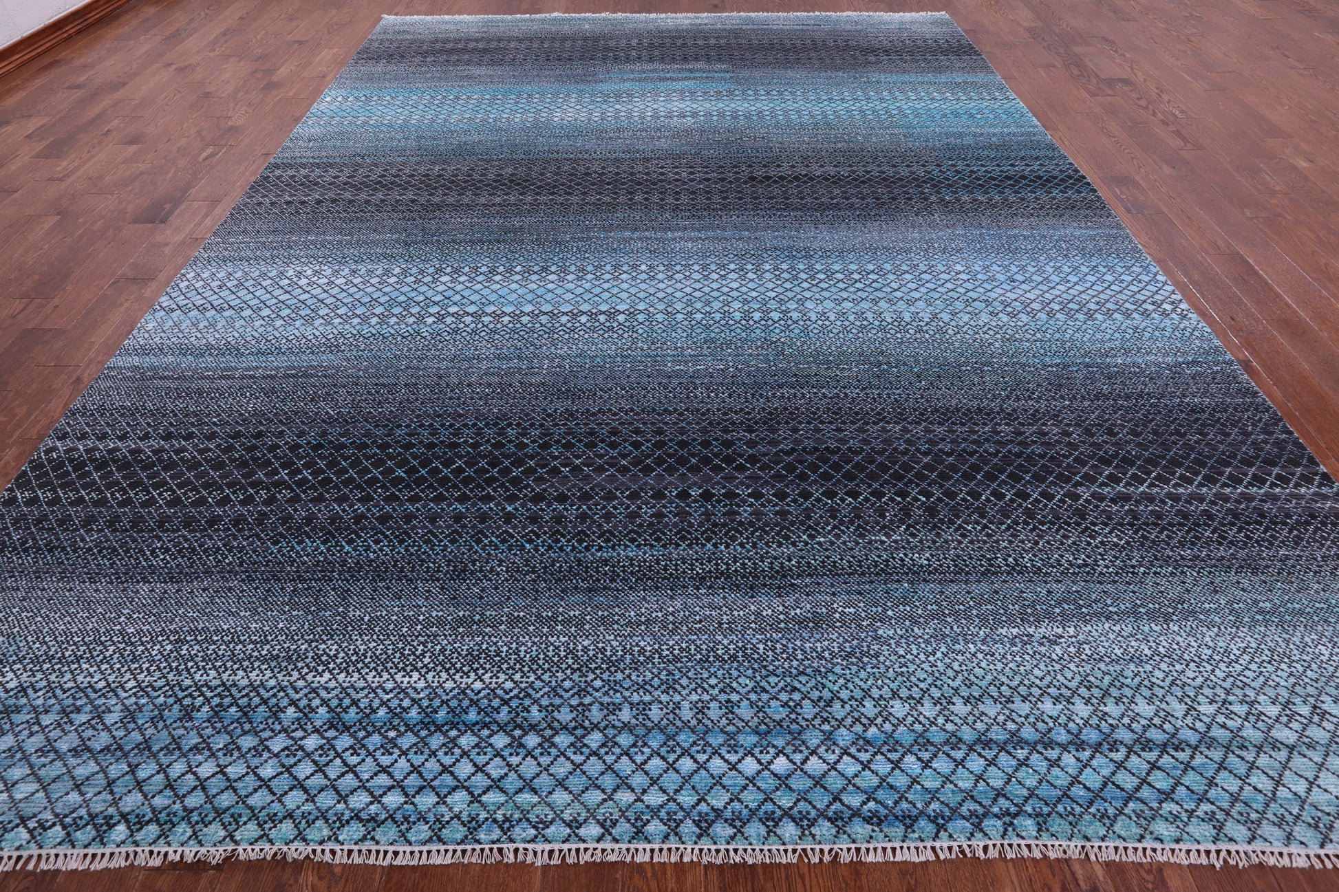 Savannah Grass Hand Knotted Wool & Silk Rug - 10' 1" X 13' 9" - Golden Nile