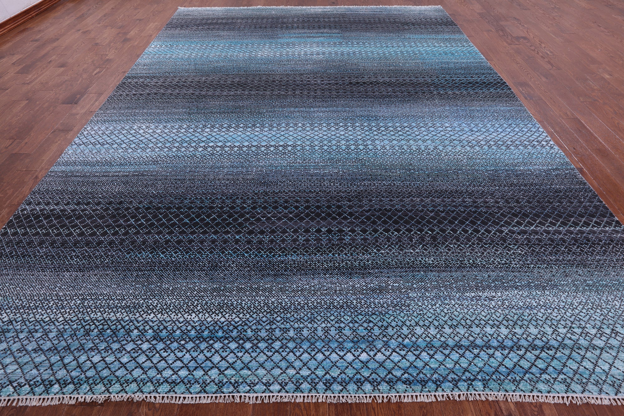 Savannah Grass Hand Knotted Wool & Silk Rug - 10' 1" X 13' 9" - Golden Nile