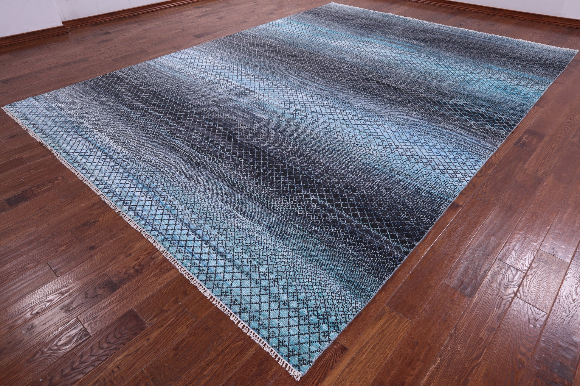 Savannah Grass Hand Knotted Wool & Silk Rug - 10' 1" X 13' 9" - Golden Nile