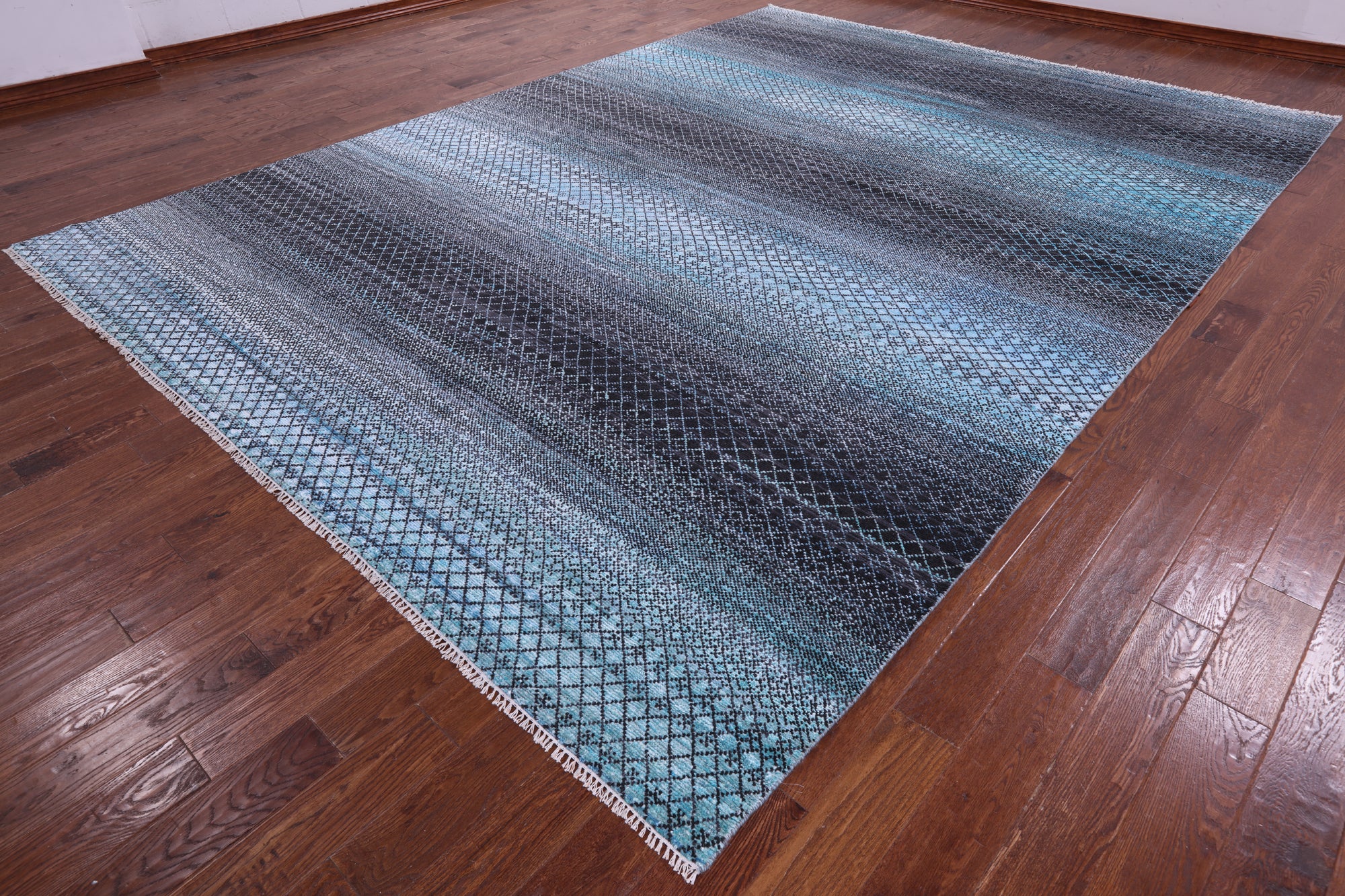 Savannah Grass Hand Knotted Wool & Silk Rug - 10' 1" X 13' 9" - Golden Nile
