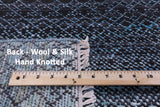 Savannah Grass Hand Knotted Wool & Silk Rug - 10' 1" X 13' 9" - Golden Nile