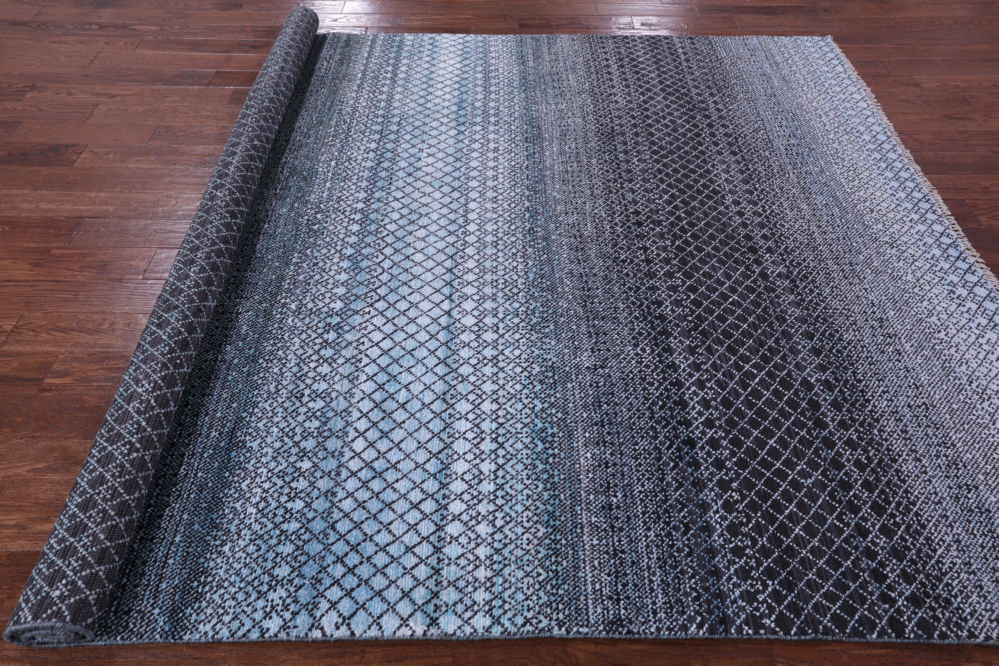 Savannah Grass Hand Knotted Wool & Silk Rug - 7' 10" X 10' 2" - Golden Nile