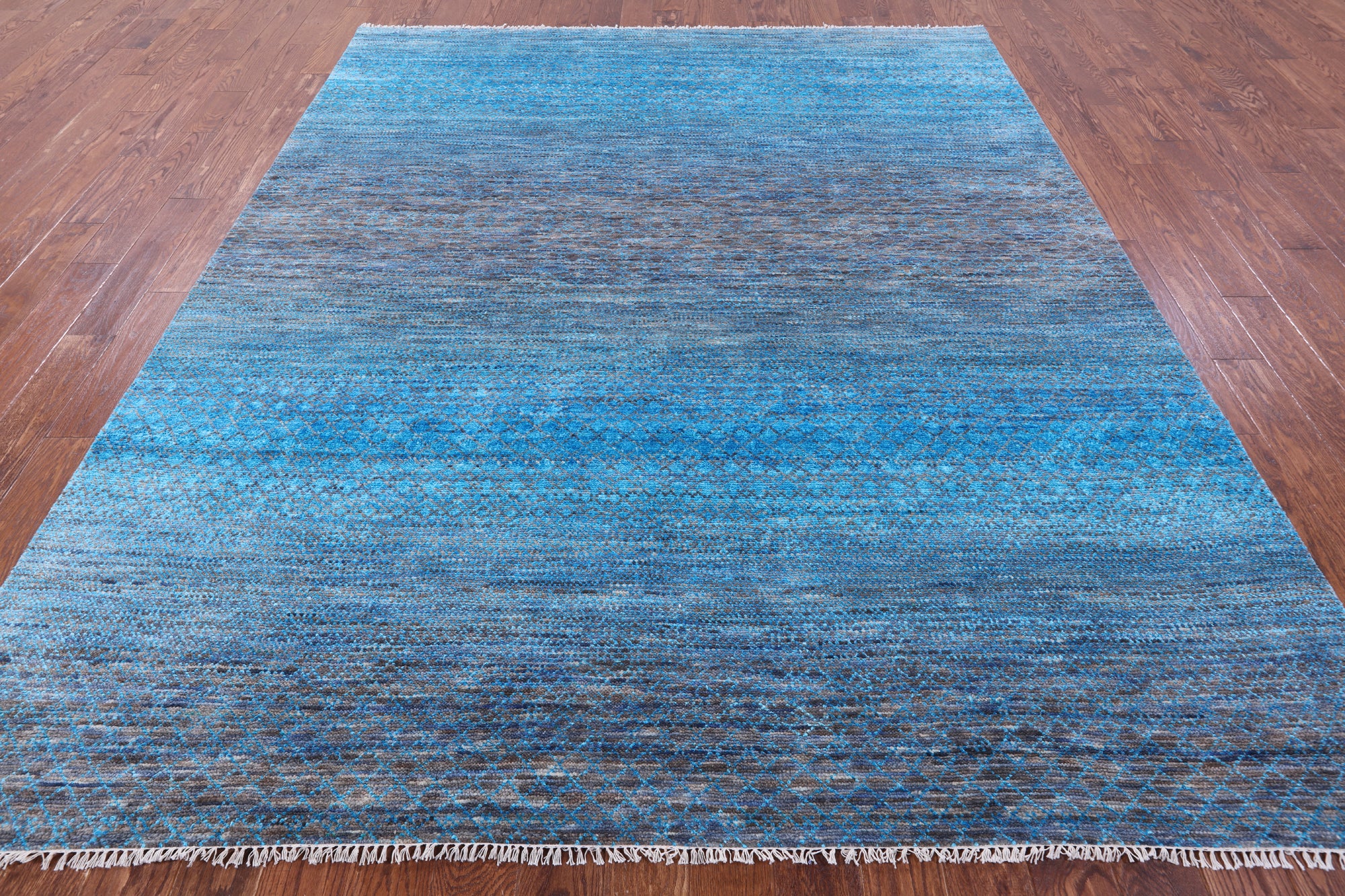 Savannah Grass Hand Knotted Wool & Silk Rug - 8' 2" X 9' 11" - Golden Nile