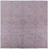Square William Morris Hand Knotted Wool Area Rug - 9' 0" X 9' 0" - Golden Nile
