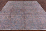 Square William Morris Hand Knotted Wool Area Rug - 9' 0" X 9' 0" - Golden Nile