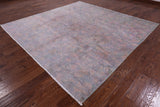Square William Morris Hand Knotted Wool Area Rug - 9' 0" X 9' 0" - Golden Nile