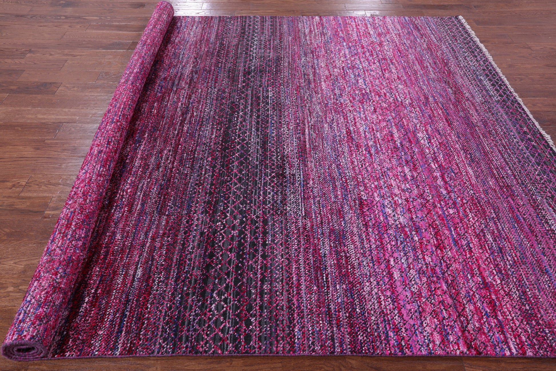 Savannah Grass Hand Knotted Wool & Silk Rug - 8' 1" X 10' 0" - Golden Nile