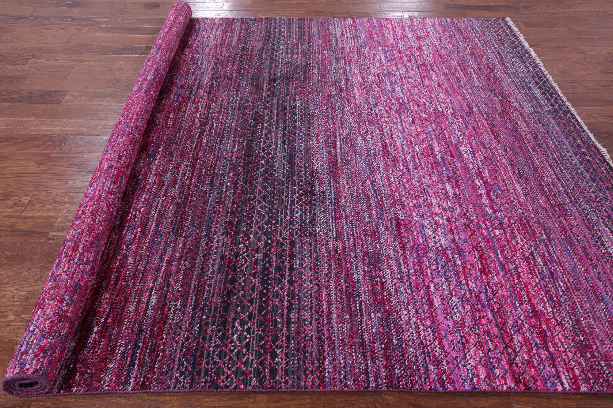 Savannah Grass Hand Knotted Wool & Silk Rug - 8' 1" X 10' 0" - Golden Nile