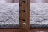 Grey Persian Hand Knotted Wool & Silk Runner Rug - 2' 7" X 9' 11" - Golden Nile