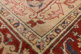 Rust Persian Fine Serapi Hand Knotted Wool Rug - 8' 1" X 10' 2" - Golden Nile