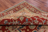 Rust Persian Fine Serapi Hand Knotted Wool Rug - 8' 1" X 10' 2" - Golden Nile