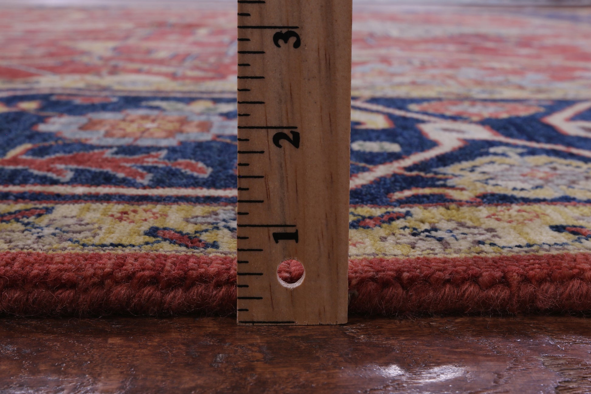 Red Persian Fine Serapi Hand Knotted Wool Rug - 8' 10" X 11' 8" - Golden Nile