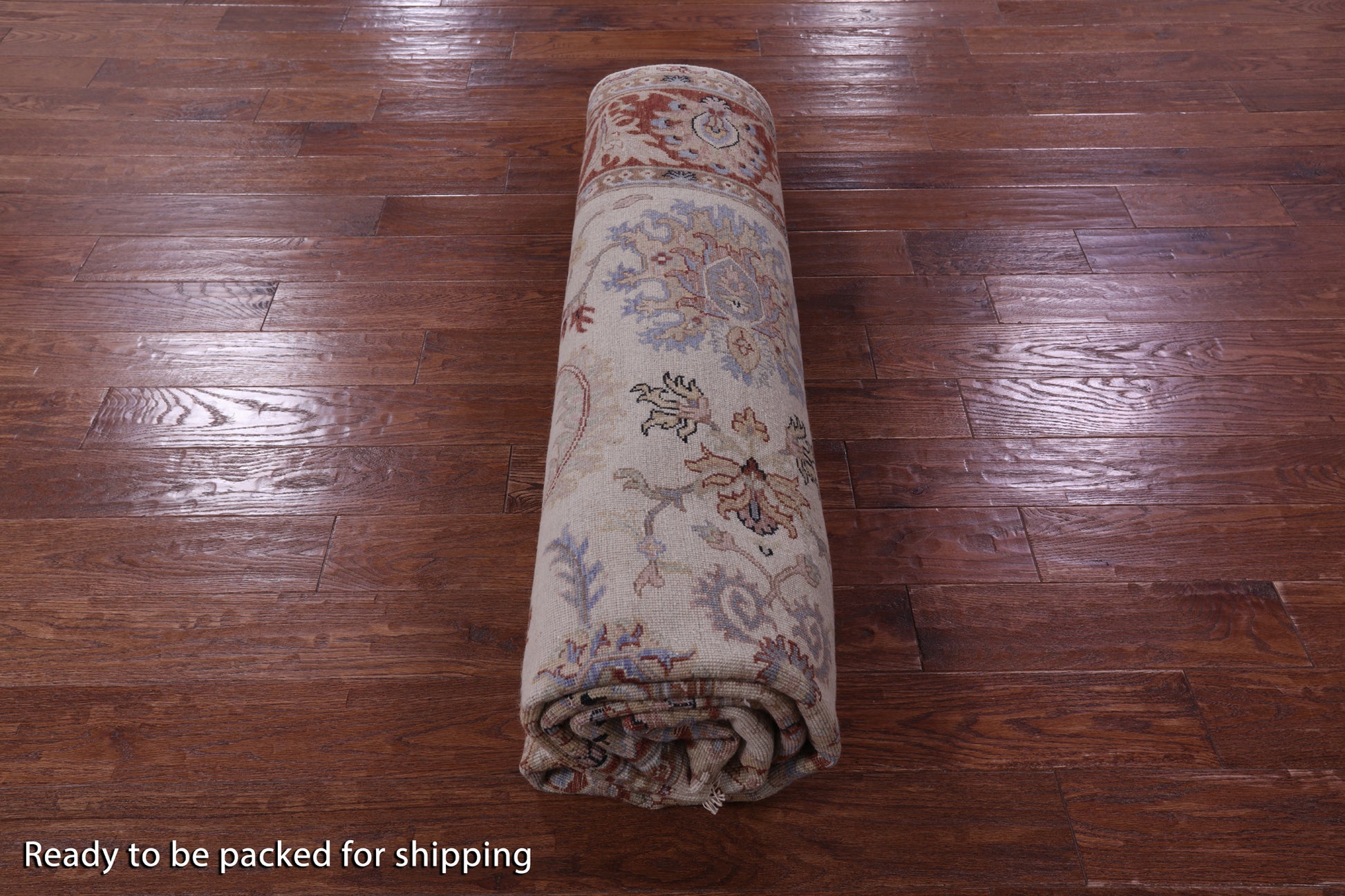 Ivory Persian Tabriz Hand Knotted Wool Rug - 8' 0" X 9' 8" - Golden Nile