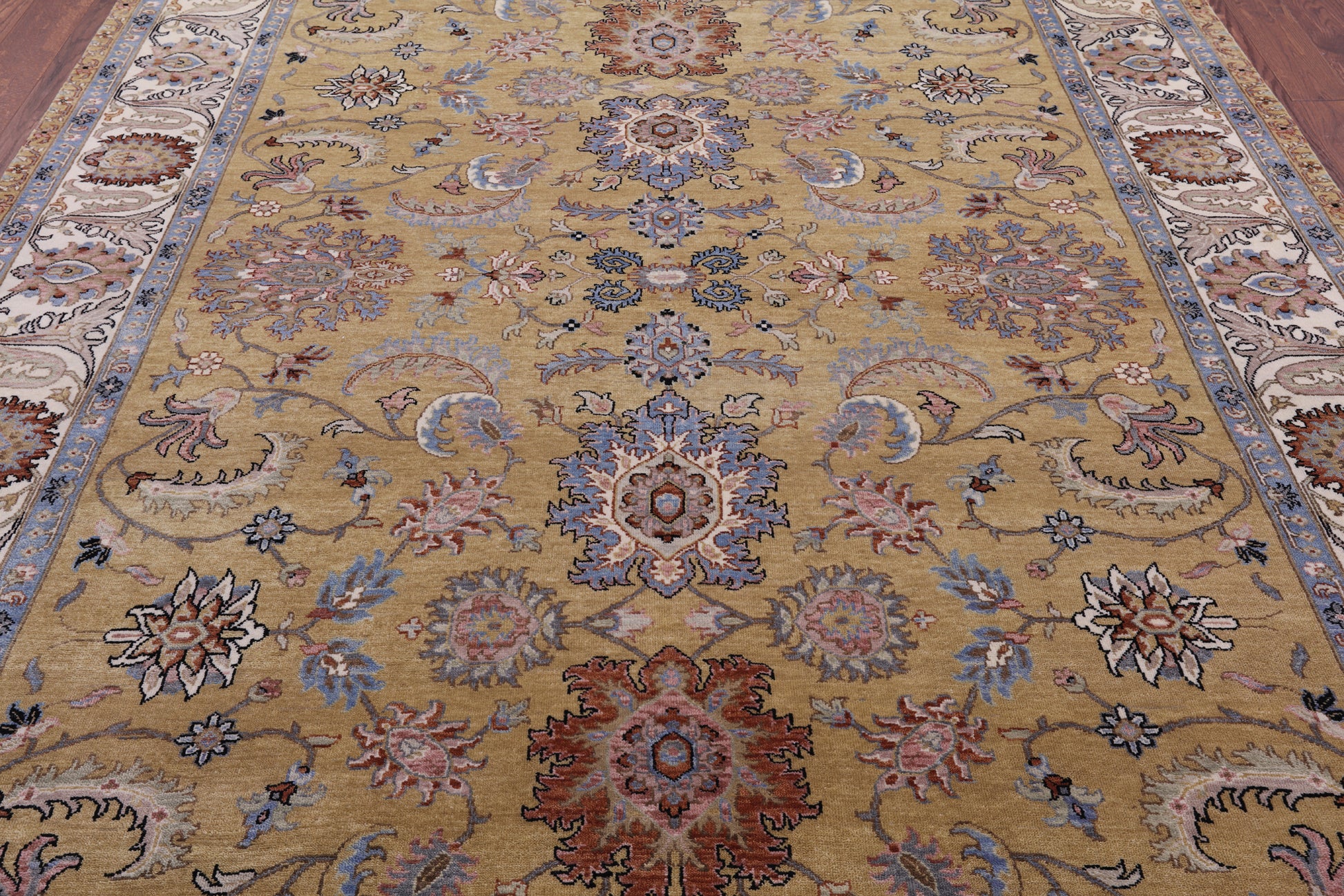 Persian Tabriz Handmade Wool Rug - 8' 1" X 9' 8" - Golden Nile