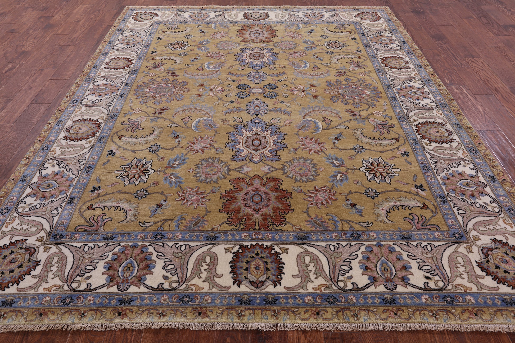 Persian Tabriz Handmade Wool Rug - 8' 1" X 9' 8" - Golden Nile