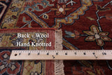 Red Persian Fine Serapi Handmade Wool Rug - 7' 11" X 10' 1" - Golden Nile