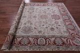 Ivory Persian Tabriz Hand Knotted Wool Rug - 8' 1" X 10' 1" - Golden Nile