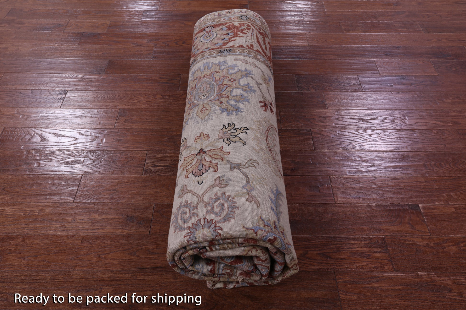 Ivory Persian Tabriz Hand Knotted Wool Rug - 8' 1" X 10' 1" - Golden Nile