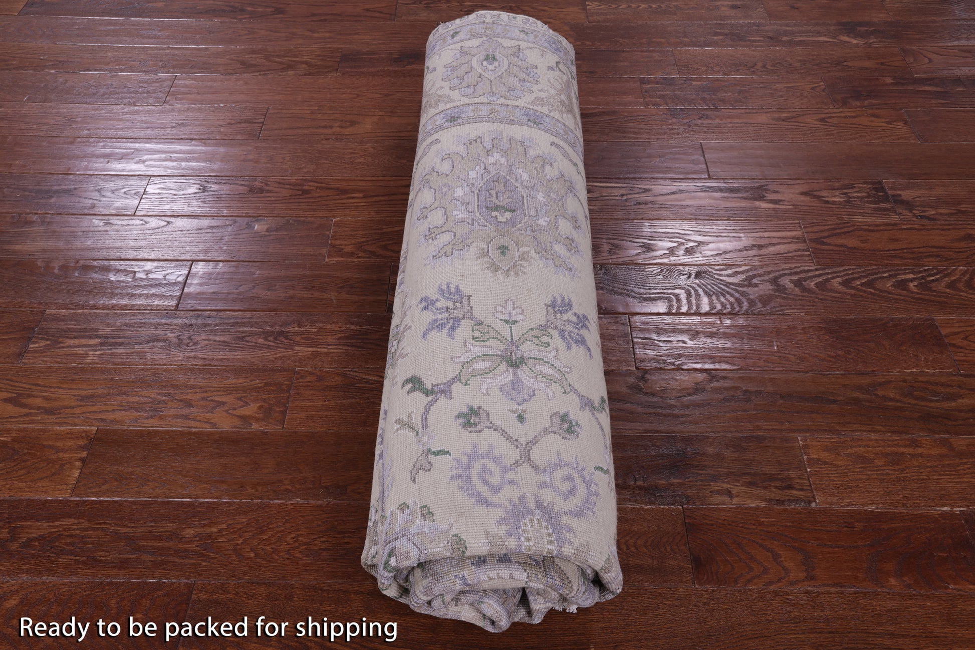 Ivory Persian Tabriz Hand Knotted Wool & Silk Rug - 8' 1" X 9' 11" - Golden Nile