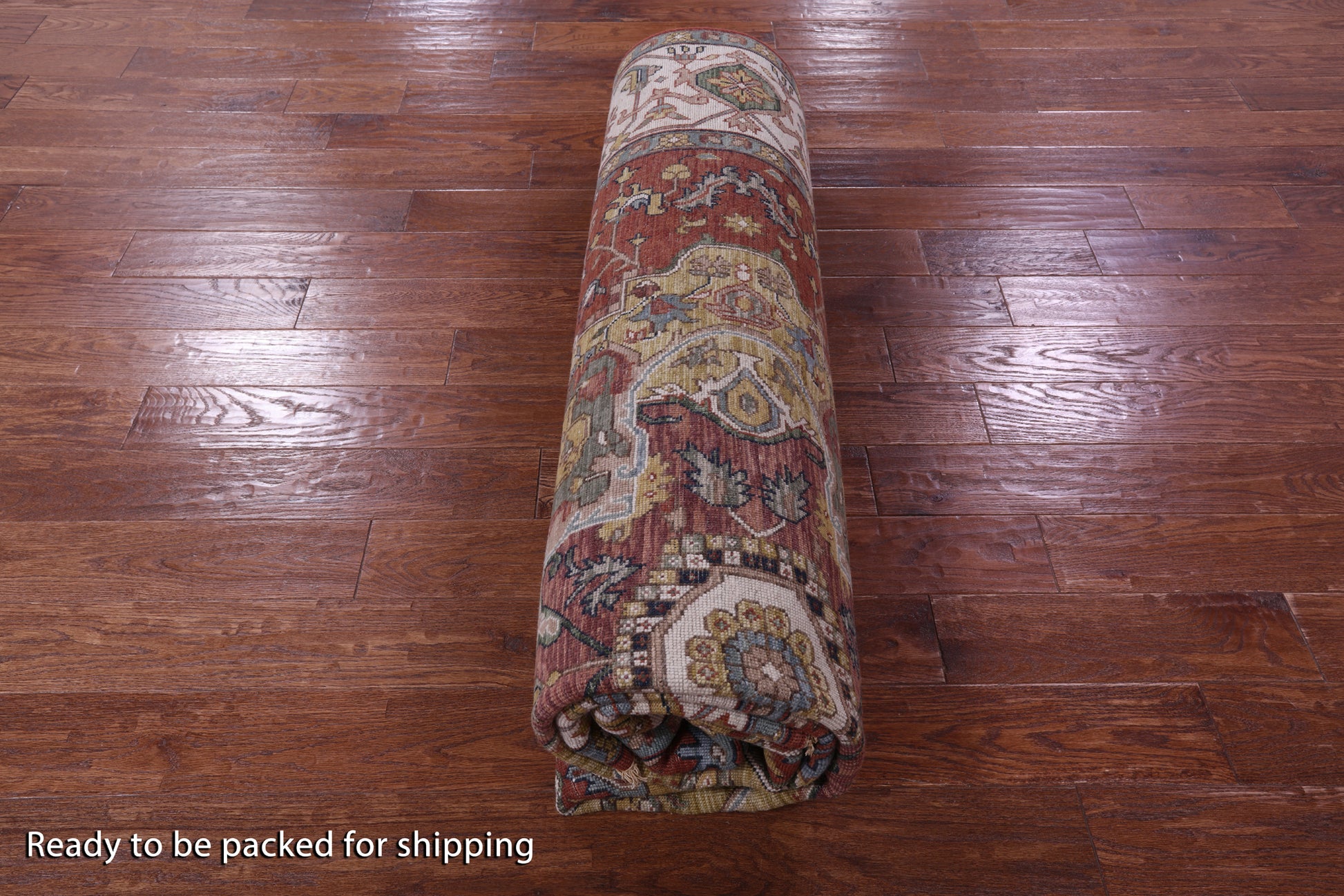 Persian Fine Serapi Hand Knotted Wool Rug - 7' 11" X 9' 9" - Golden Nile