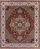 Persian Fine Serapi Hand Knotted Wool Rug - 7' 11" X 9' 9" - Golden Nile