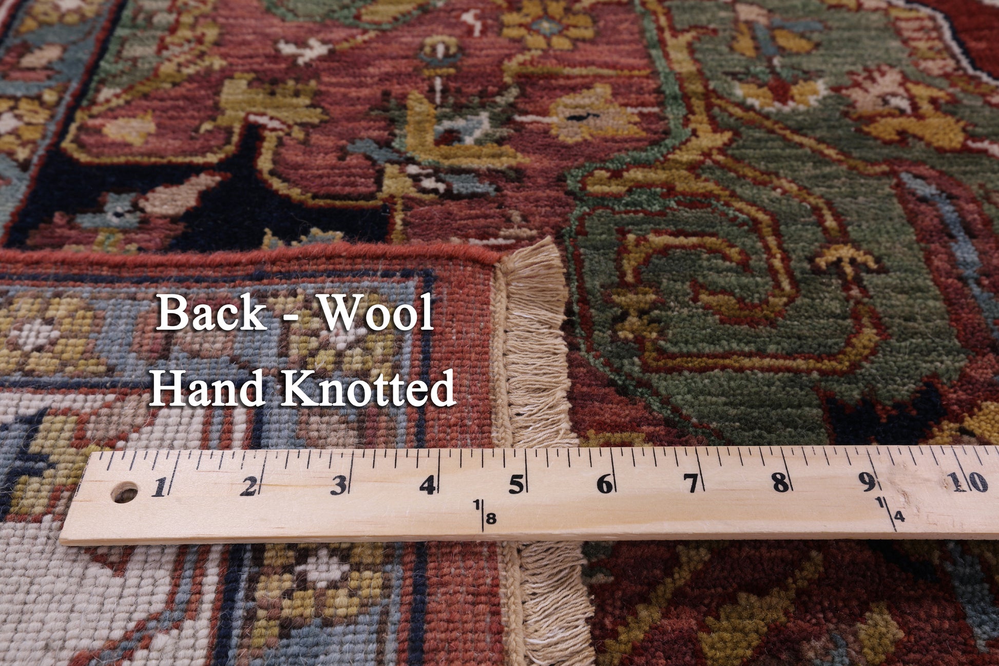 Persian Fine Serapi Hand Knotted Wool Rug - 7' 11" X 9' 9" - Golden Nile
