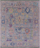 Grey Turkish Oushak Hand Knotted Wool Rug - 8' 4" X 10' 0" - Golden Nile