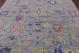 Grey Turkish Oushak Hand Knotted Wool Rug - 8' 4" X 10' 0" - Golden Nile