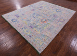 Grey Turkish Oushak Hand Knotted Wool Rug - 8' 4" X 10' 0" - Golden Nile