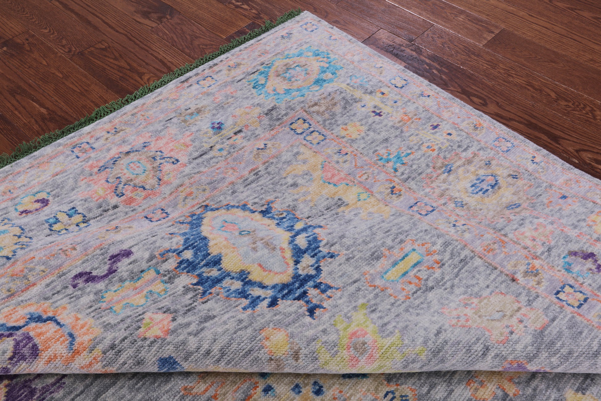 Grey Turkish Oushak Hand Knotted Wool Rug - 8' 4" X 10' 0" - Golden Nile