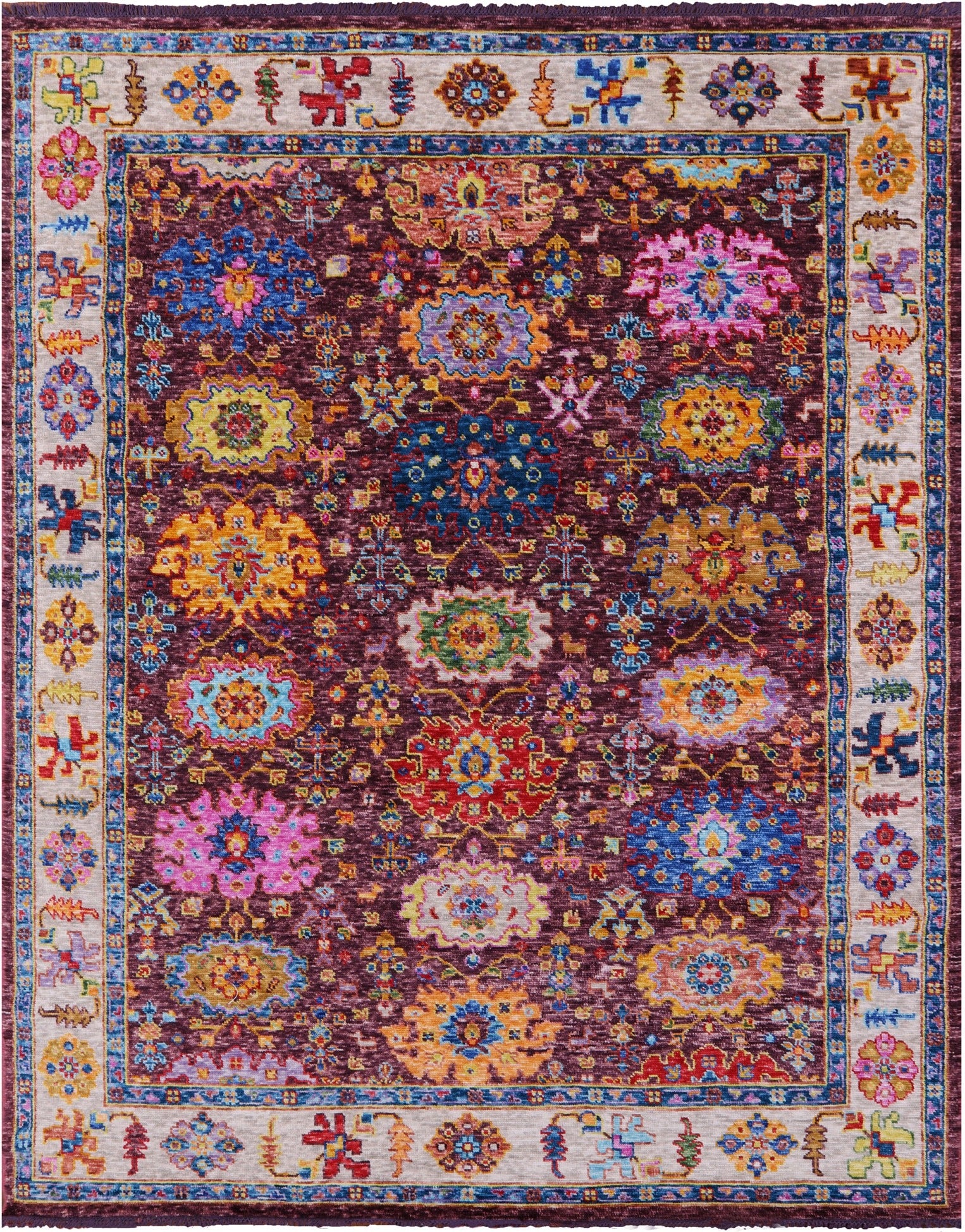 Turkish Oushak Hand Knotted Wool Rug - 8' 2" X 10' 3" - Golden Nile