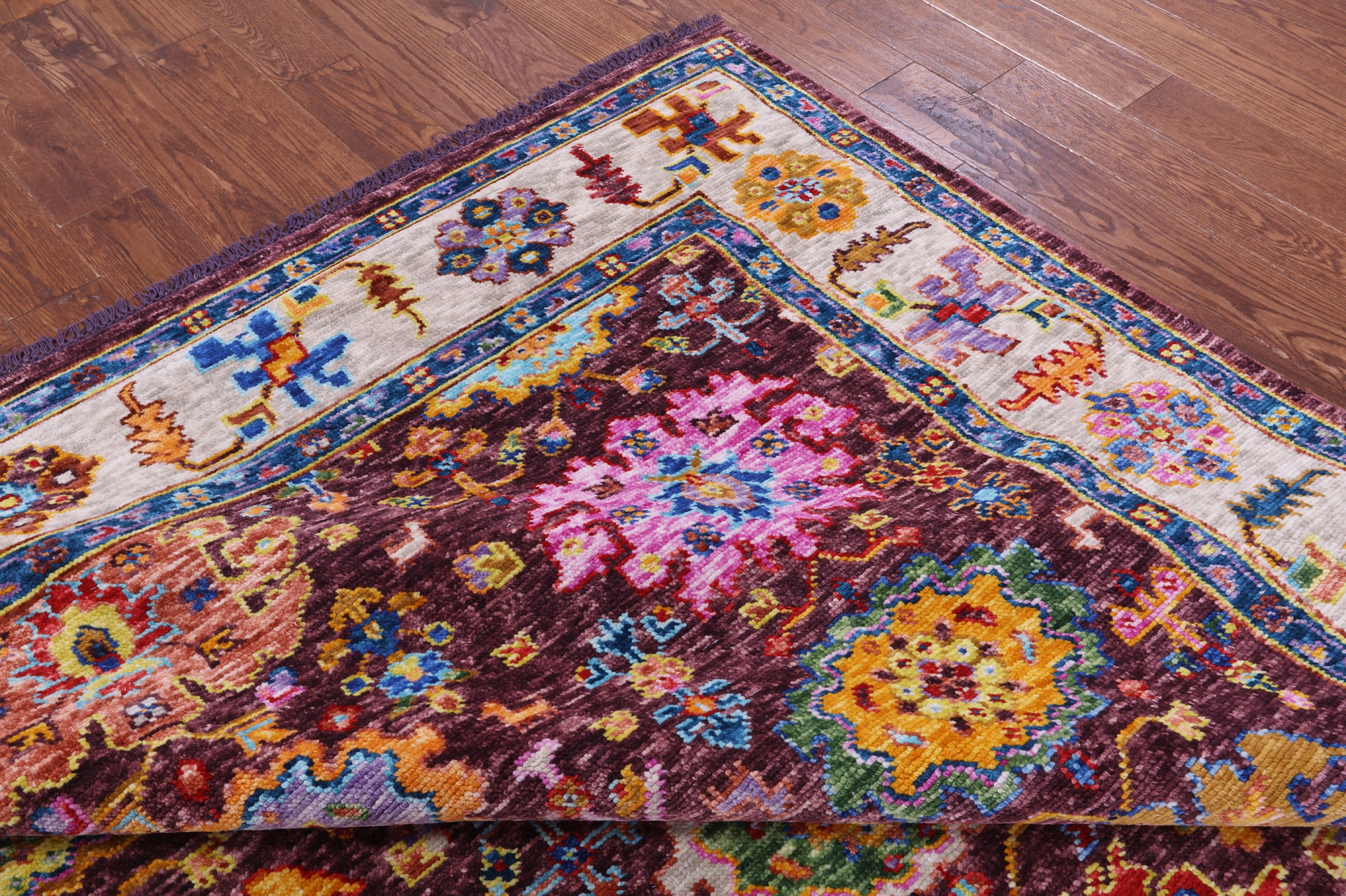 Turkish Oushak Hand Knotted Wool Rug - 8' 2" X 10' 3" - Golden Nile