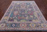 Grey Turkish Oushak Hand Knotted Wool Rug - 8' 3" X 10' 2" - Golden Nile