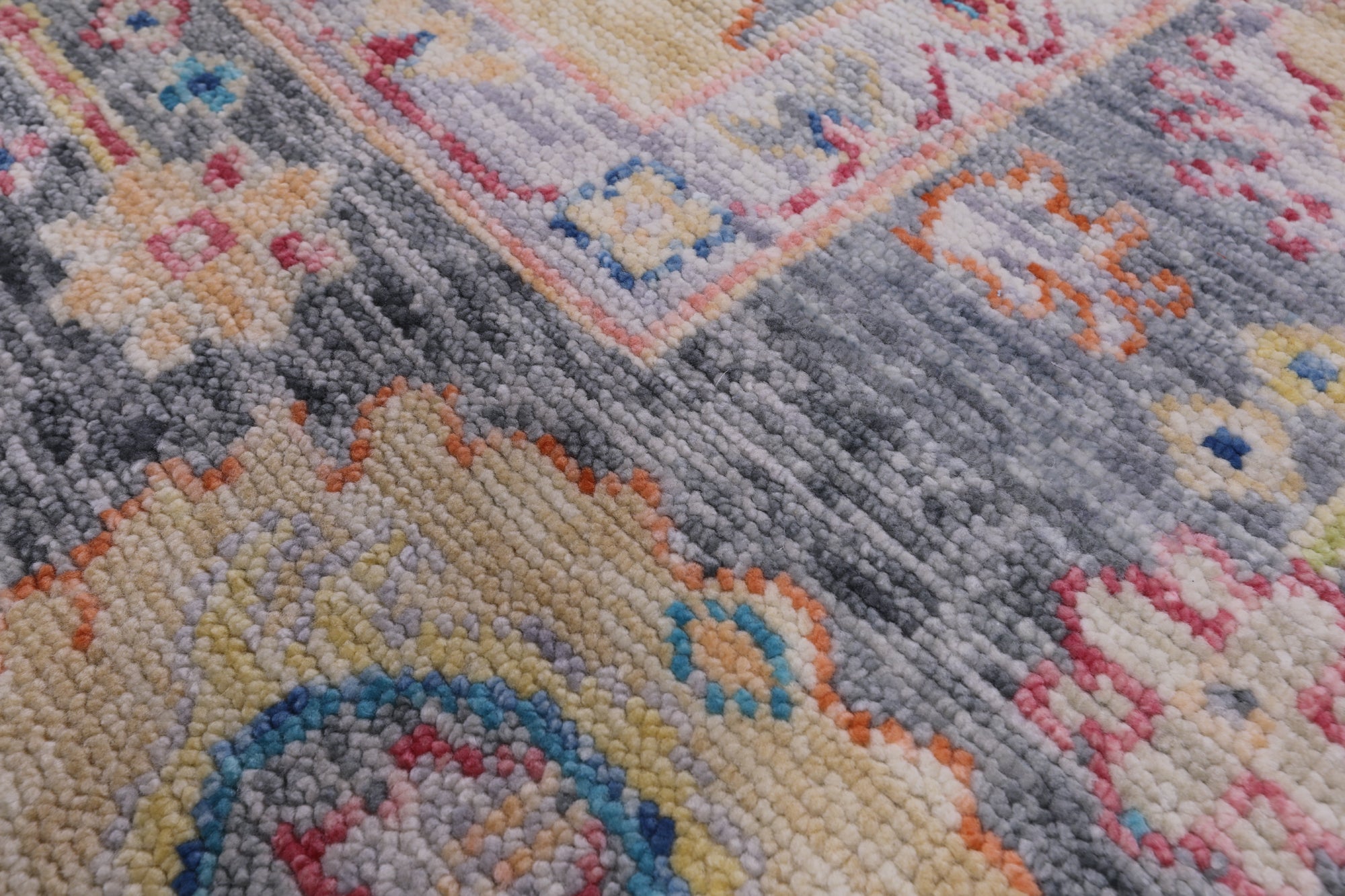 Grey Turkish Oushak Hand Knotted Wool Rug - 8' 3" X 10' 2" - Golden Nile