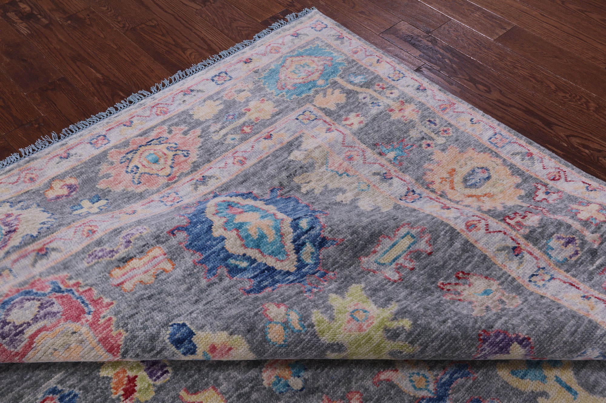 Grey Turkish Oushak Hand Knotted Wool Rug - 8' 3" X 10' 2" - Golden Nile