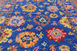 Blue Turkish Oushak Handmade Wool Rug - 8' 2" X 9' 10" - Golden Nile