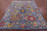Grey Turkish Oushak Hand Knotted Wool Rug - 8' 2" X 10' 1" - Golden Nile