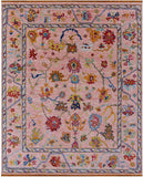 Turkish Oushak Hand Knotted Wool Rug - 8' 4" X 9' 10" - Golden Nile