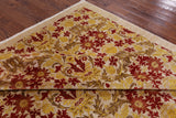 Ivory William Morris Handmade Wool Area Rug - 8' 10" X 11' 8" - Golden Nile
