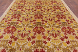Ivory William Morris Handmade Wool Area Rug - 8' 10" X 11' 8" - Golden Nile