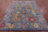 Grey Turkish Oushak Hand Knotted Wool Rug - 8' 1" X 10' 2" - Golden Nile