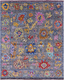 Grey Turkish Oushak Hand Knotted Wool Rug - 8' 1" X 10' 2" - Golden Nile