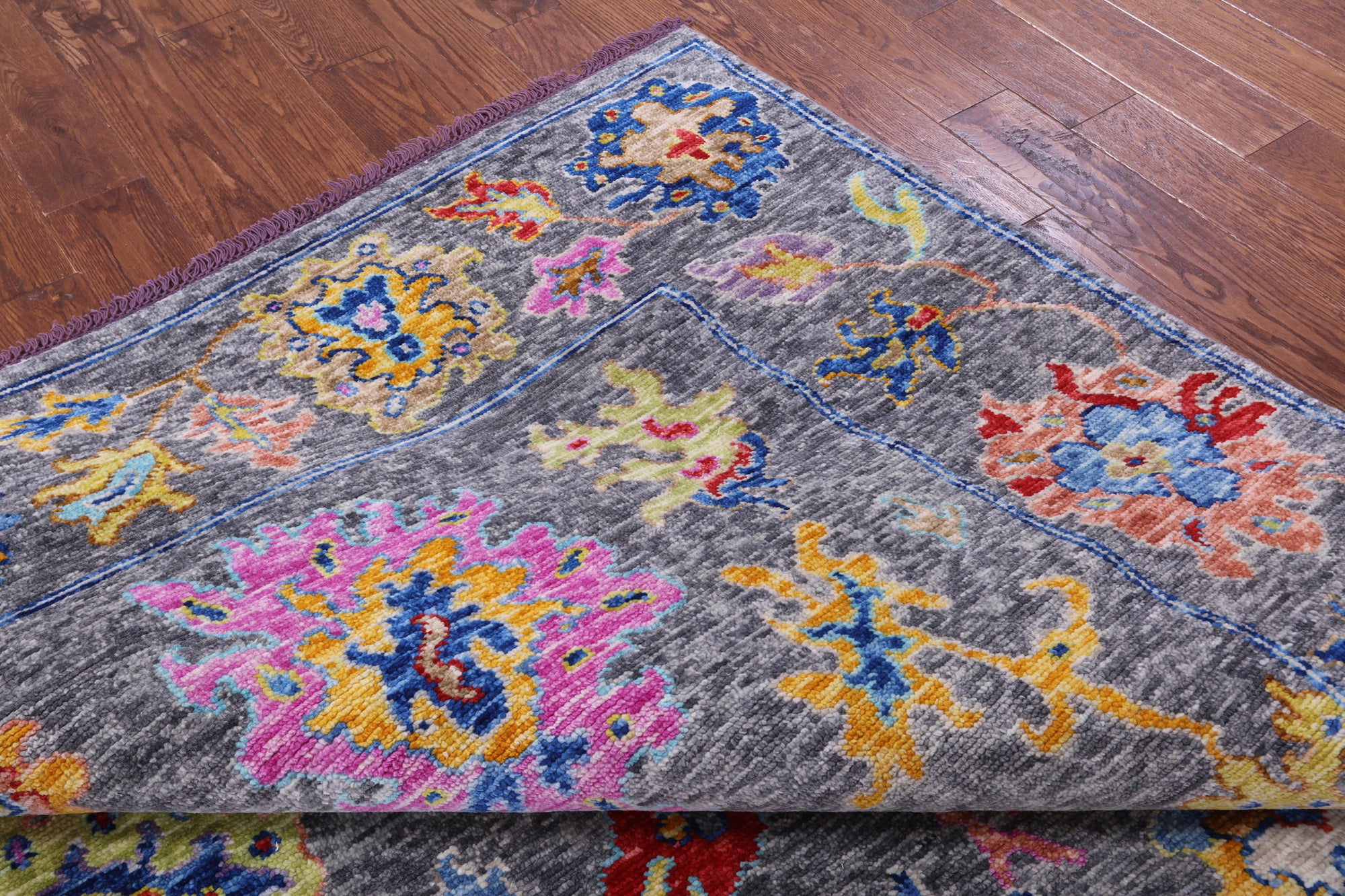 Grey Turkish Oushak Hand Knotted Wool Rug - 8' 1" X 10' 2" - Golden Nile