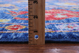 Blue Square Turkish Oushak Hand Knotted Wool Rug - 9' 0" X 9' 1" - Golden Nile
