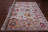 Ivory Turkish Oushak Hand Knotted Wool Rug - 9' 3" X 12' 0" - Golden Nile