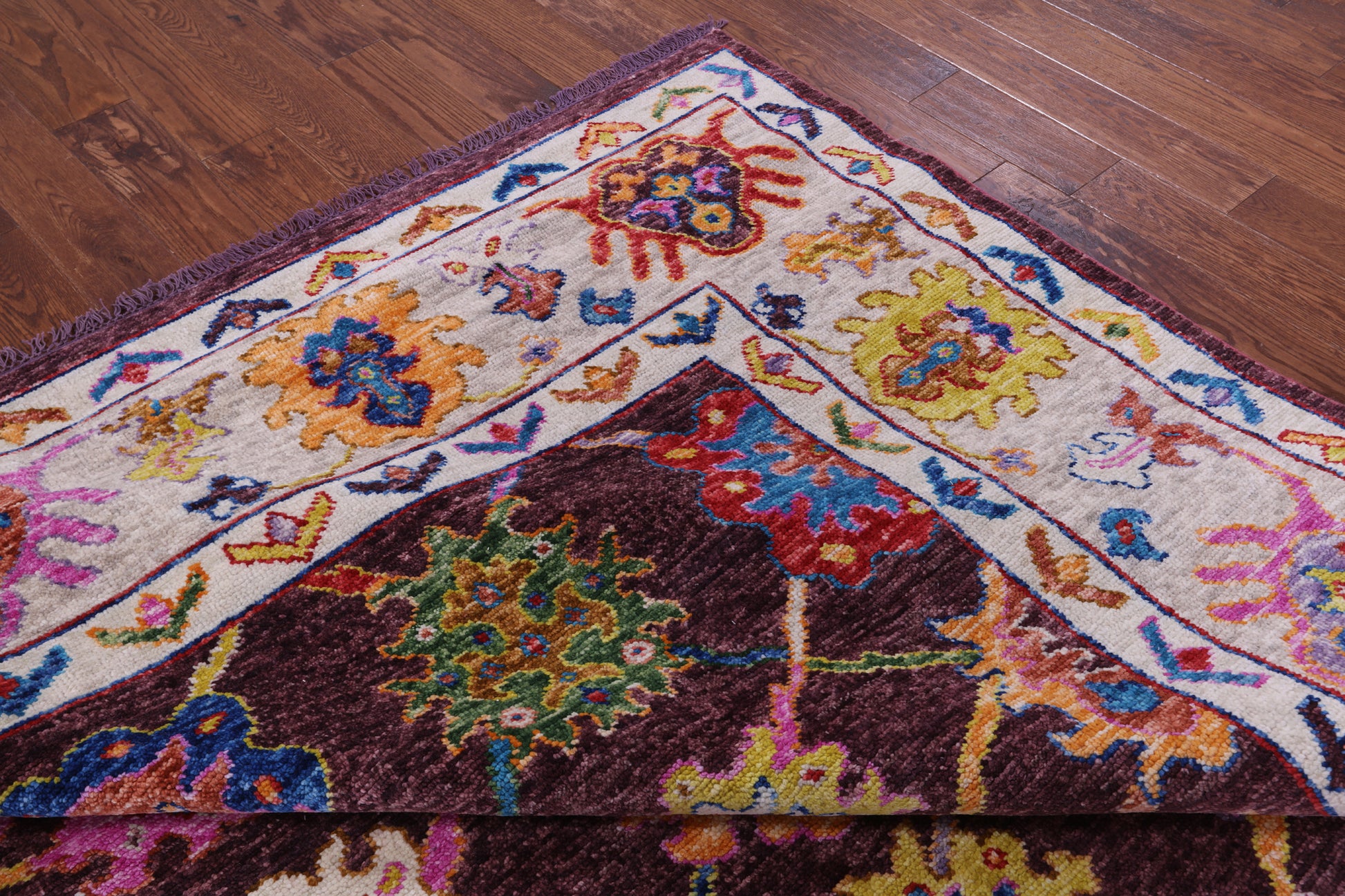 Turkish Oushak Handmade Wool Rug - 9' 1" X 12' 3" - Golden Nile