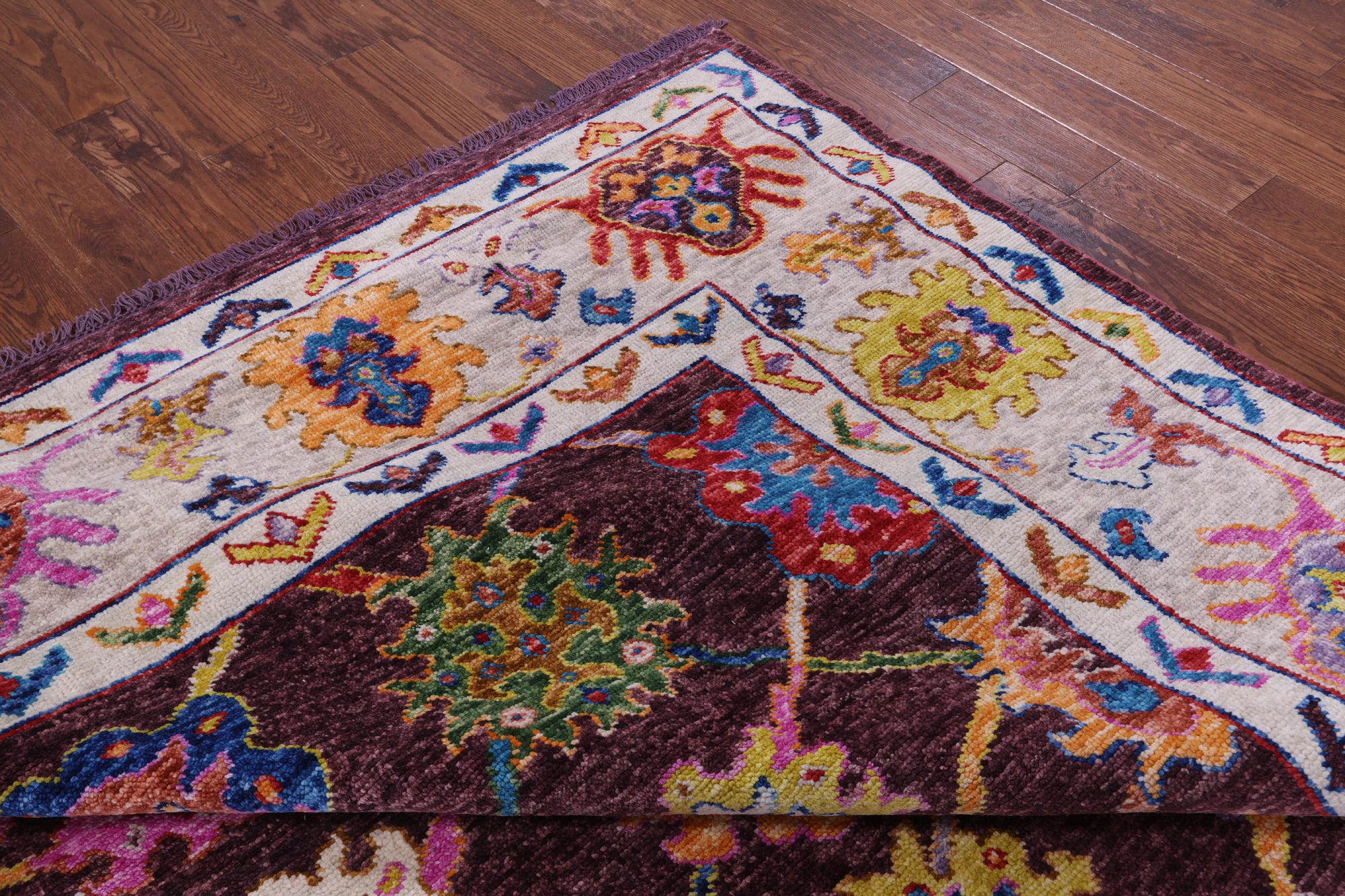 Turkish Oushak Handmade Wool Rug - 9' 1" X 12' 3" - Golden Nile