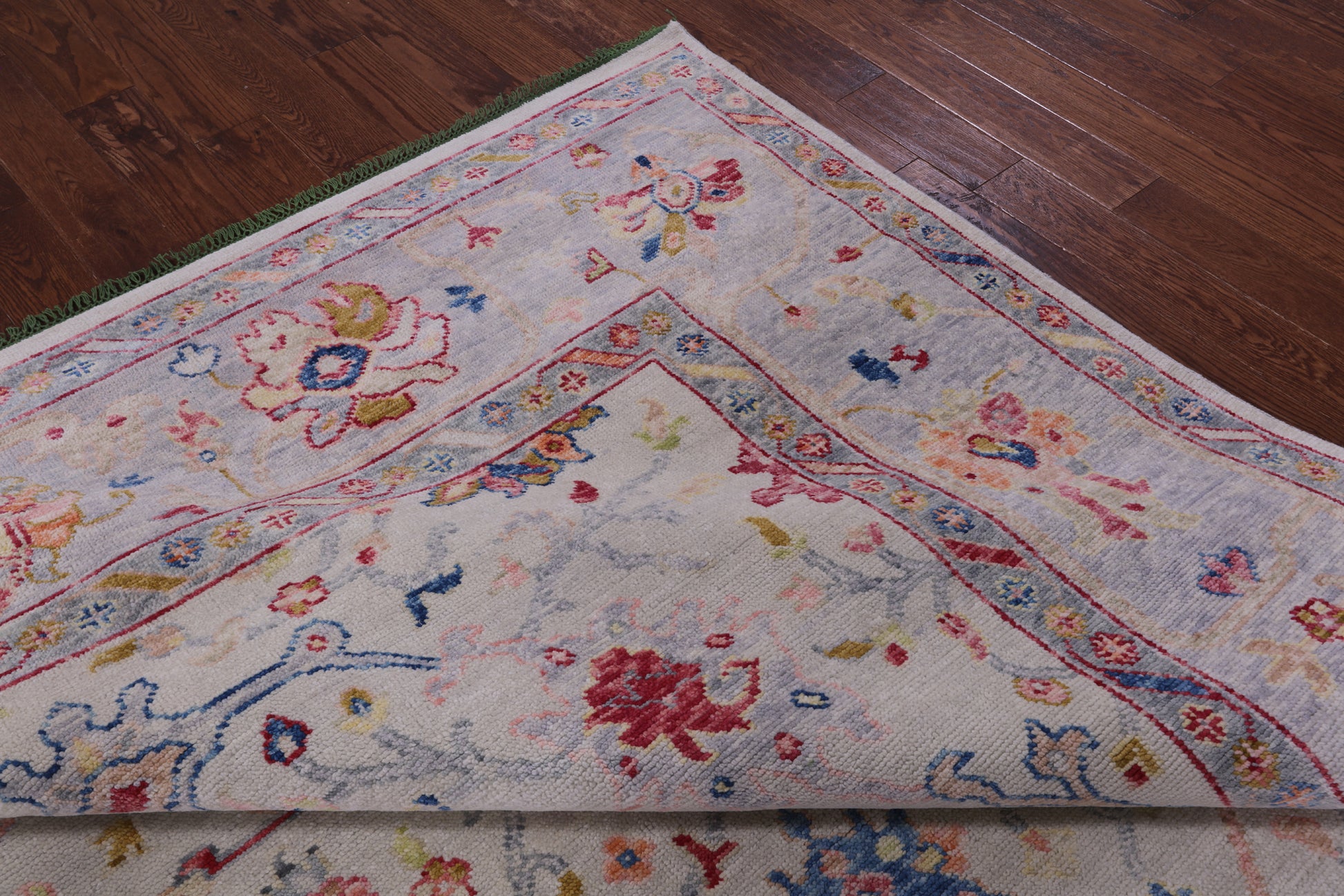 Ivory Turkish Oushak Hand Knotted Wool Rug - 9' 3" X 12' 3" - Golden Nile