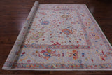 Ivory Turkish Oushak Hand Knotted Wool Rug - 9' 3" X 12' 3" - Golden Nile