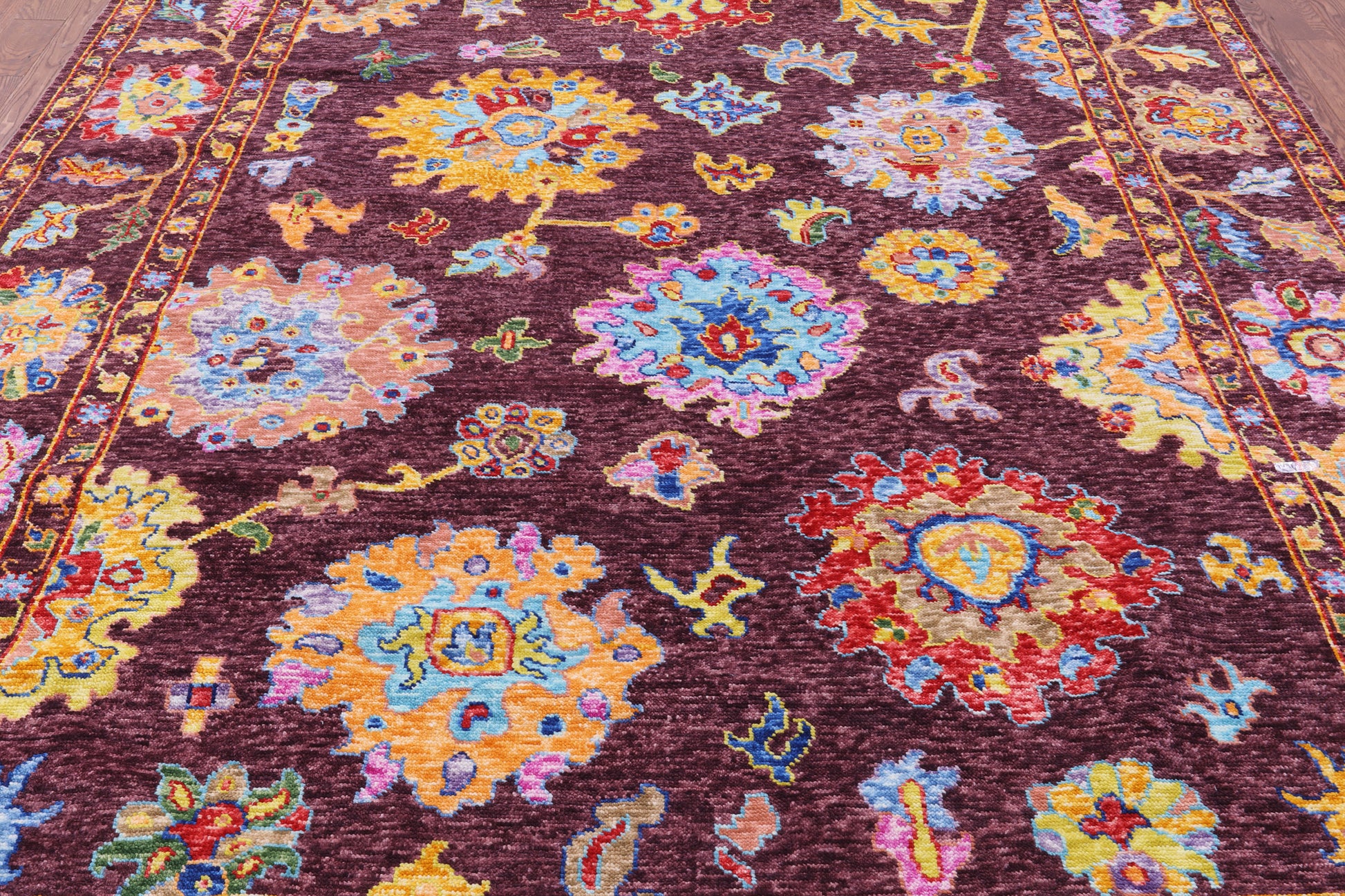 Turkish Oushak Hand Knotted Wool Rug - 9' 3" X 11' 11" - Golden Nile